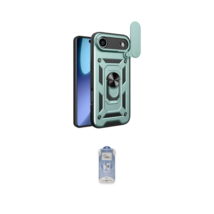 ieg™ iPhone 17 Air Kılıf Ahenk Klasik - Siyah Joko Magic 5D Cam