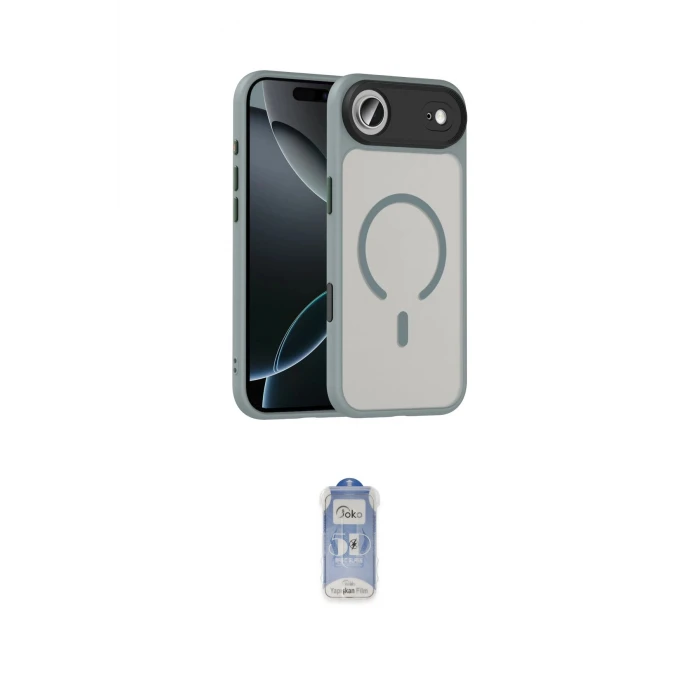 ieg™ iPhone 17 Air Kılıf Doruk Form Serisi - Siyah Joko Magic 5D Cam