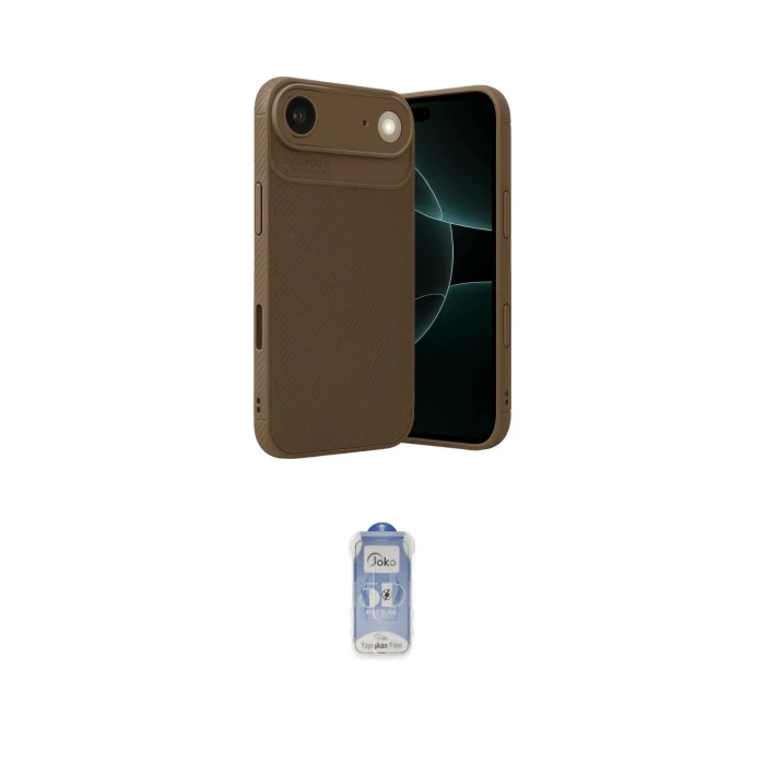 ieg™ iPhone 17 Air Kılıf Eksen Form Prime - Siyah Joko Magic 5D Cam