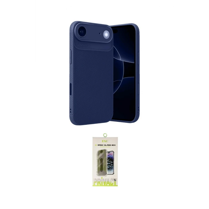 ieg™ iPhone 17 Air Kılıf Eksen Form Prime - Siyah Joko Magic 5D Hayalet Cam