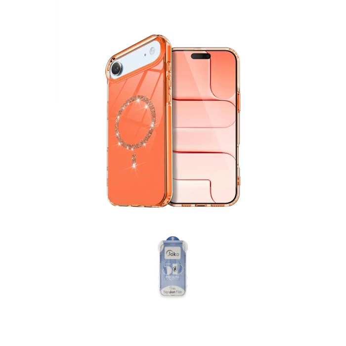 ieg™ iPhone 17 Air Kılıf Kıvılcım Form Prime - Siyah Joko Magic 5D Cam