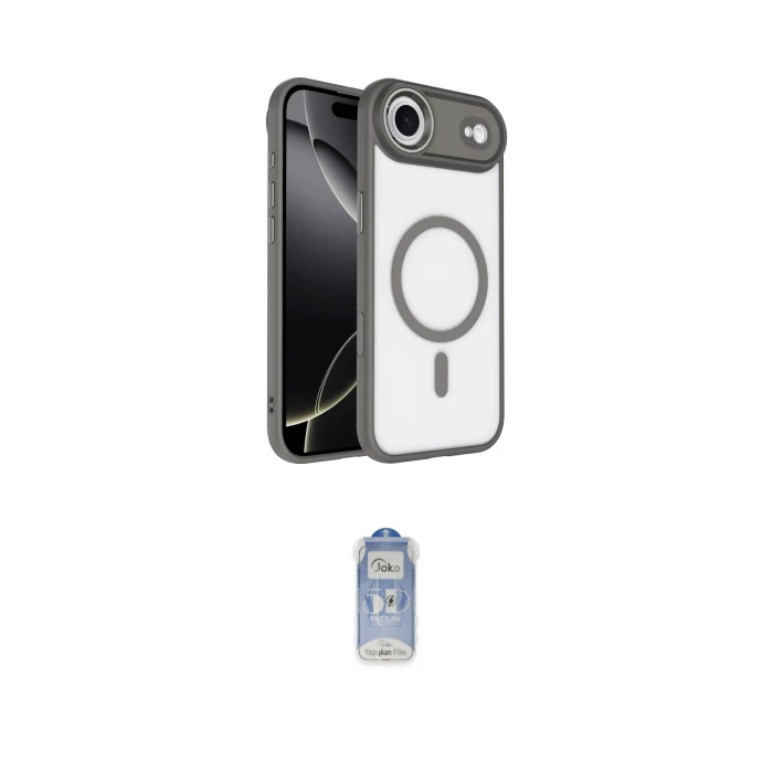 ieg™ iPhone 17 Air Kılıf Kıvılcım Prime - Siyah Joko Magic 5D Cam