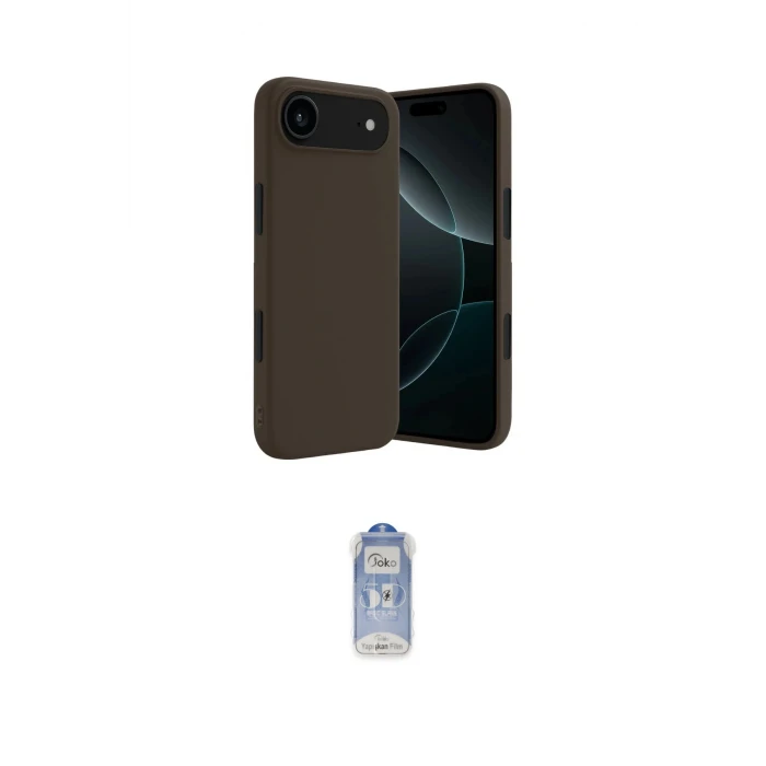 ieg™ iPhone 17 Air Kılıf Kozmos Yansıma Özel Seri - Siyah Joko Magic 5D Cam