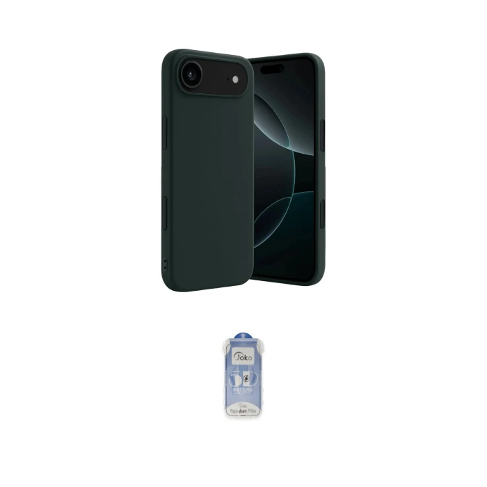 ieg™ iPhone 17 Air Kılıf Kozmos Yansıma Özel Seri - Siyah Joko Magic 5D Cam