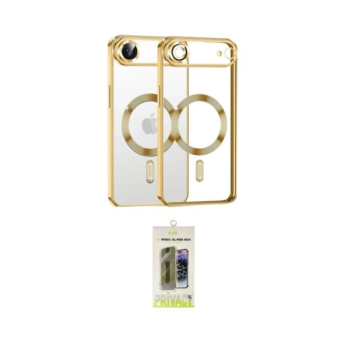 ieg™ iPhone 17 Air Kılıf Nova Işık Özel Seri - Siyah Joko Magic 5D Hayalet Cam