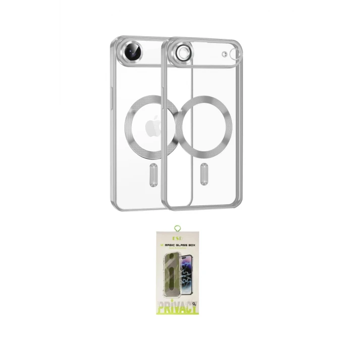 ieg™ iPhone 17 Air Kılıf Nova Işık Özel Seri - Siyah Joko Magic 5D Hayalet Cam