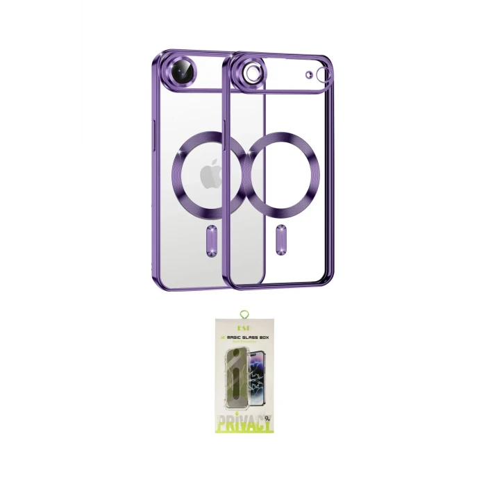 ieg™ iPhone 17 Air Kılıf Nova Işık Özel Seri - Siyah Joko Magic 5D Hayalet Cam