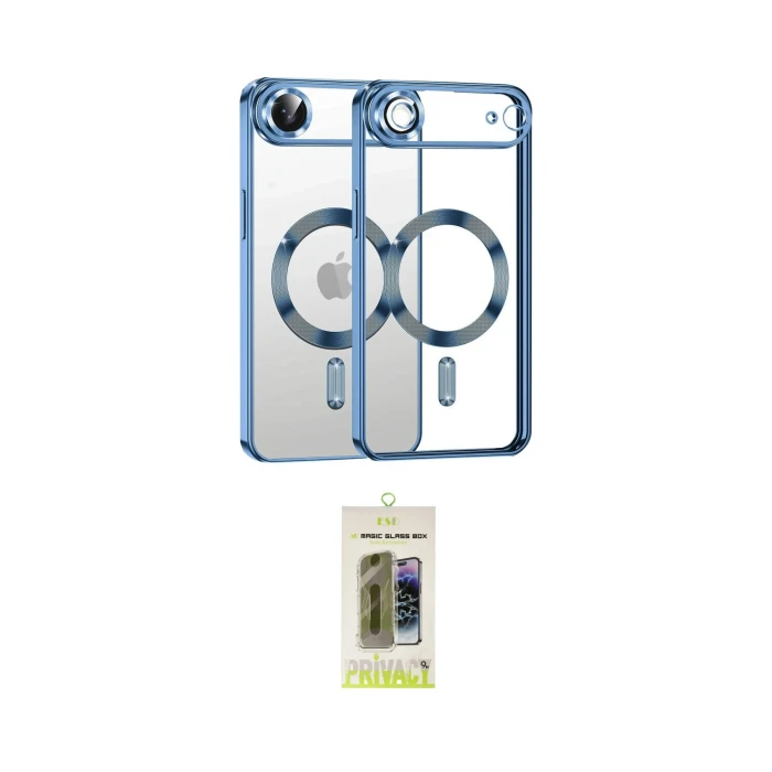 ieg™ iPhone 17 Air Kılıf Nova Işık Özel Seri - Siyah Joko Magic 5D Hayalet Cam