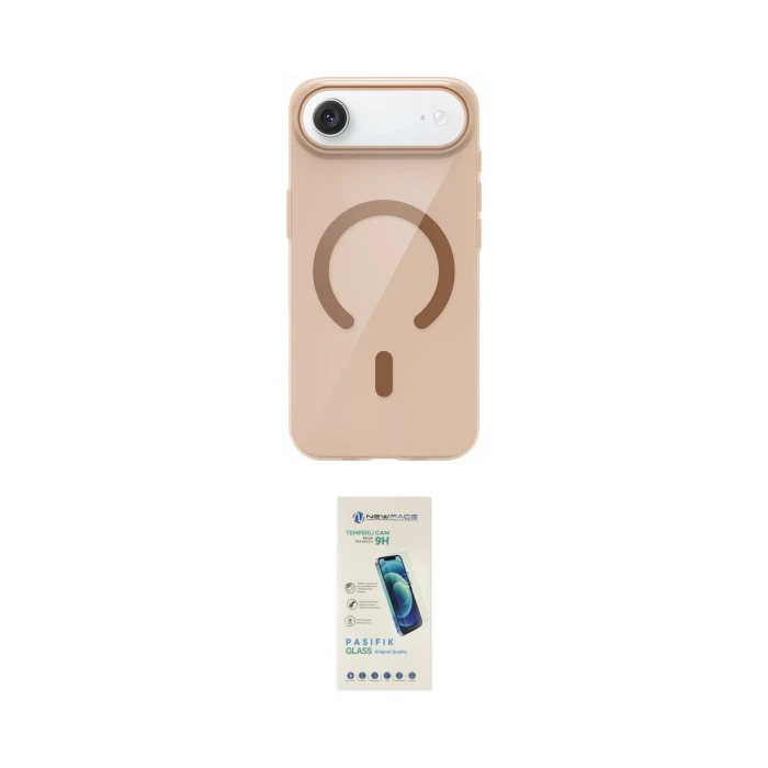 ieg™ iPhone 17 Air Kılıf Pusula Form Özel Seri - Şeffaf Pasifik Cam Ekran Koruyucu