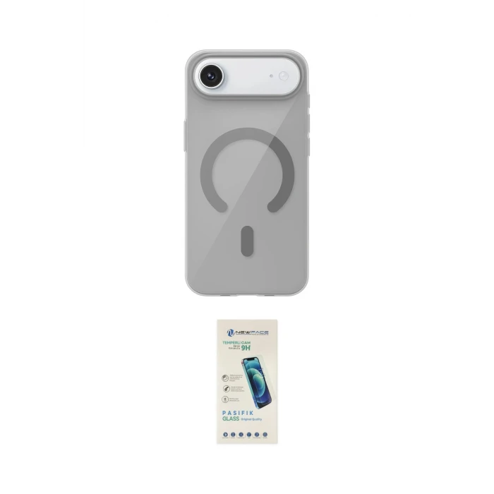ieg™ iPhone 17 Air Kılıf Pusula Form Özel Seri - Şeffaf Pasifik Cam Ekran Koruyucu