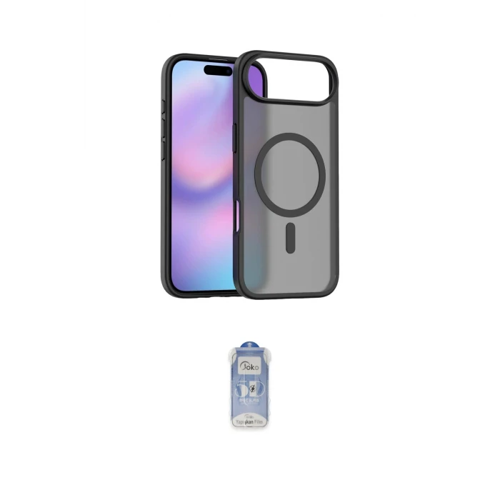 ieg™ iPhone 17 Air Kılıf Siluet Minimal Prime - Siyah Joko Magic 5D Cam