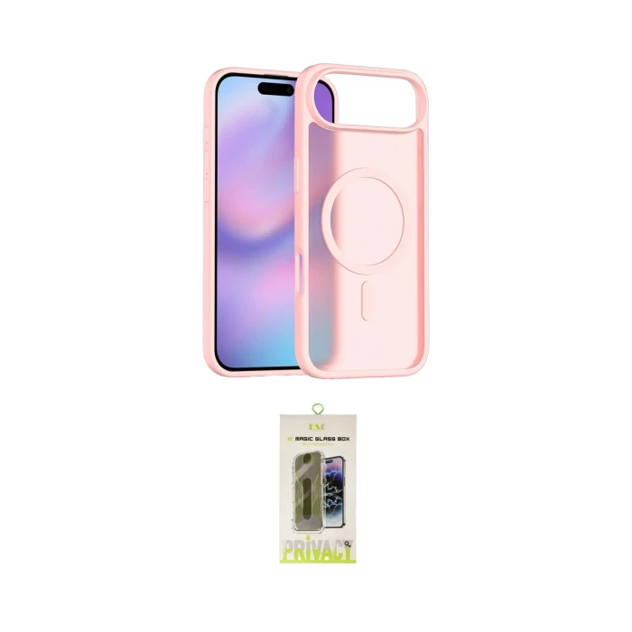 ieg™ iPhone 17 Air Kılıf Siluet Minimal Prime - Siyah Joko Magic 5D Hayalet Cam