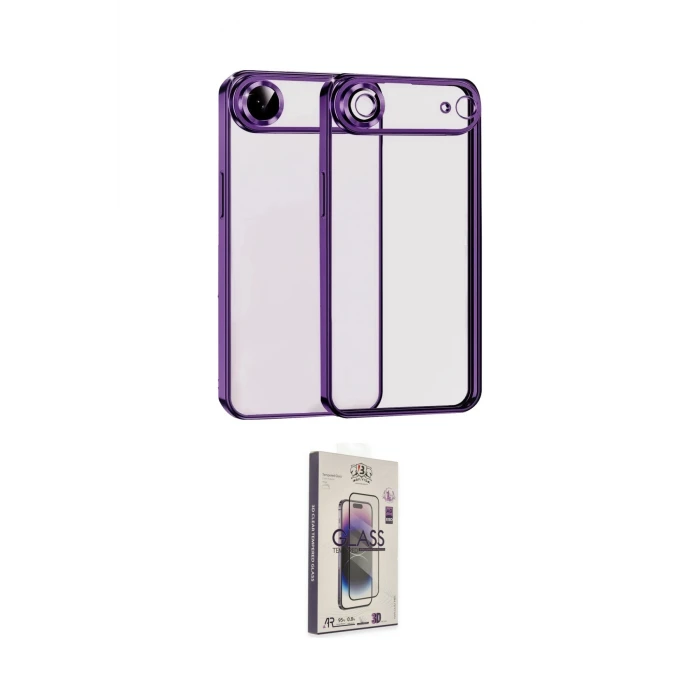 ieg™ iPhone 17 Air Kılıf Vadi Minimal - Siyah Bilvis 3D Cam Ekran Koruyucu