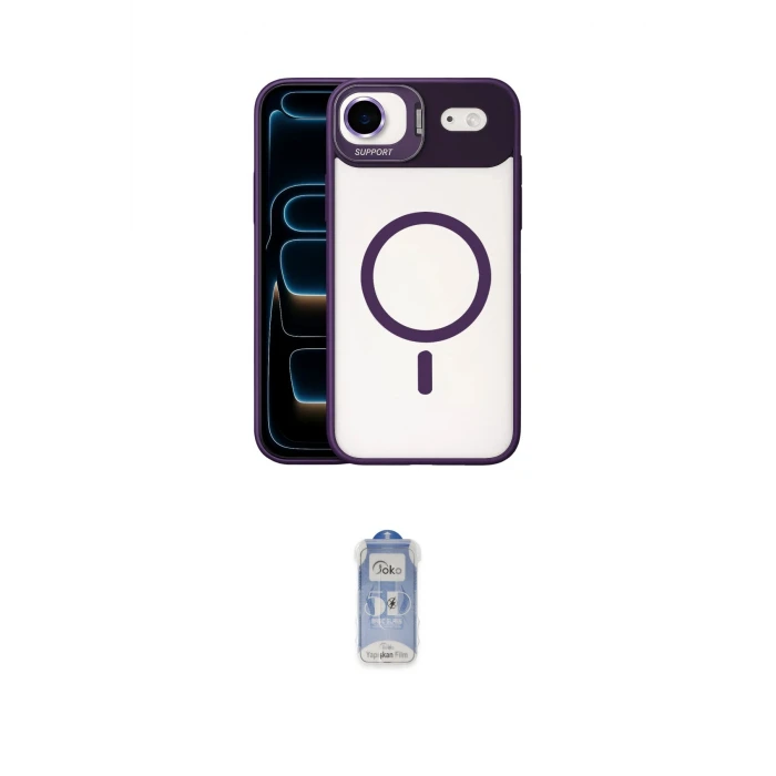 ieg™ iPhone 17 Air Kılıf Yadigar Asil Koleksiyonu - Siyah Joko Magic 5D Cam
