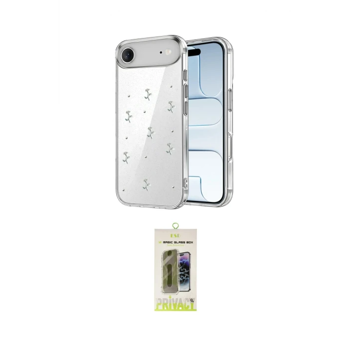 ieg™ iPhone 17 Air Kılıf Yörünge Form - Siyah Joko Magic 5D Hayalet Cam