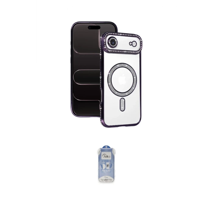 ieg™ iPhone 17 Air Kılıf Zirve Doku Prime - Siyah Joko Magic 5D Cam