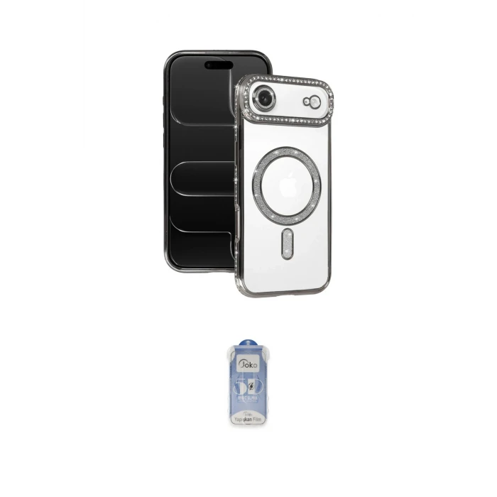 ieg™ iPhone 17 Air Kılıf Zirve Doku Prime - Siyah Joko Magic 5D Cam