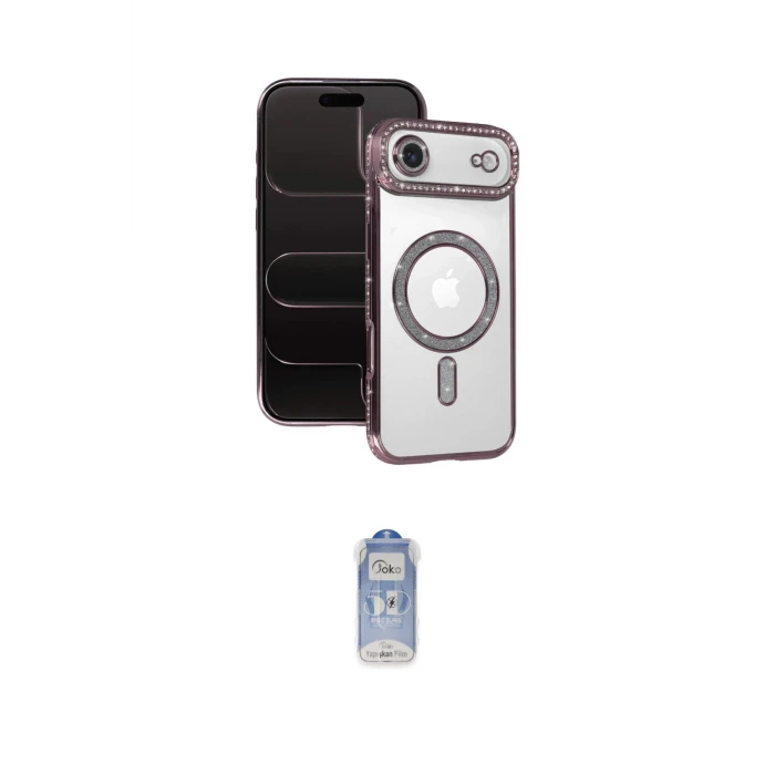 ieg™ iPhone 17 Air Kılıf Zirve Doku Prime - Siyah Joko Magic 5D Cam