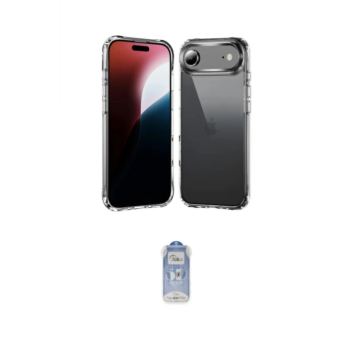 ieg™ iPhone 17 Air Kılıf Zirve Doku - Siyah Joko Magic 5D Cam