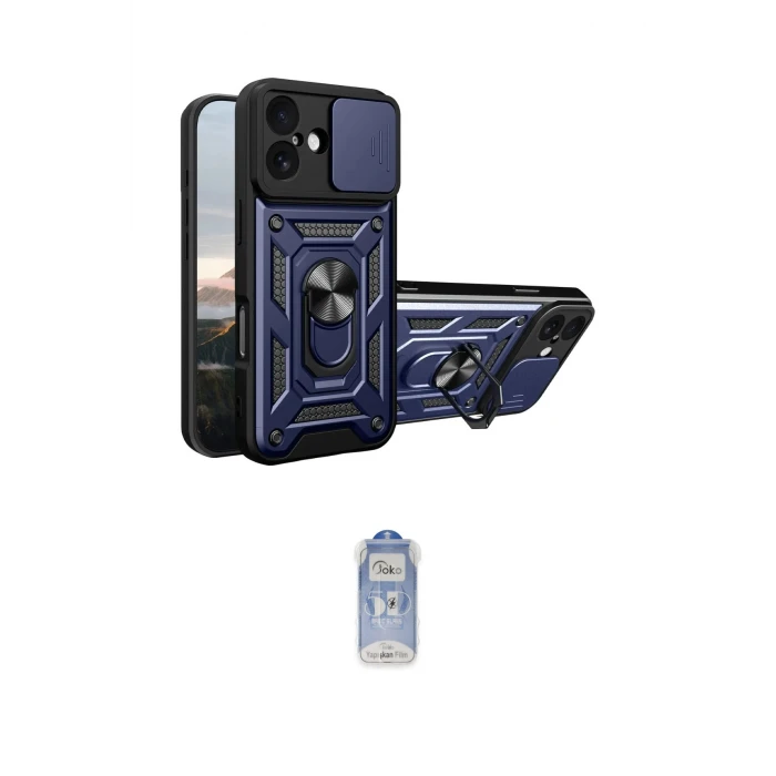 ieg™ iPhone 17 Kılıf Ahenk Klasik - Siyah Joko Magic 5D Cam