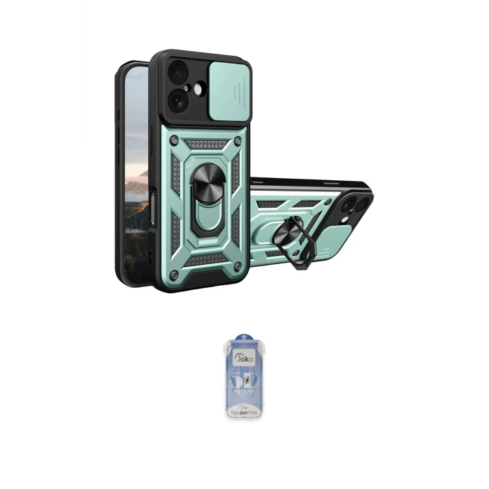 ieg™ iPhone 17 Kılıf Ahenk Klasik - Siyah Joko Magic 5D Cam