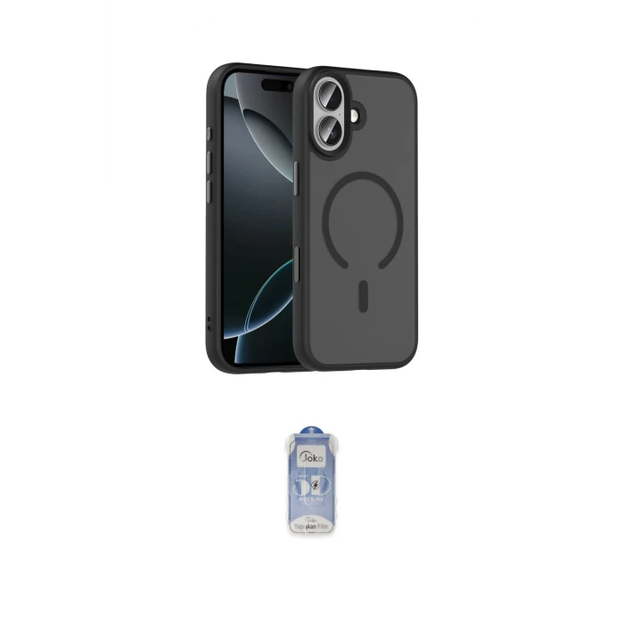 ieg™ iPhone 17 Kılıf Doruk Form Serisi - Siyah Joko Magic 5D Cam