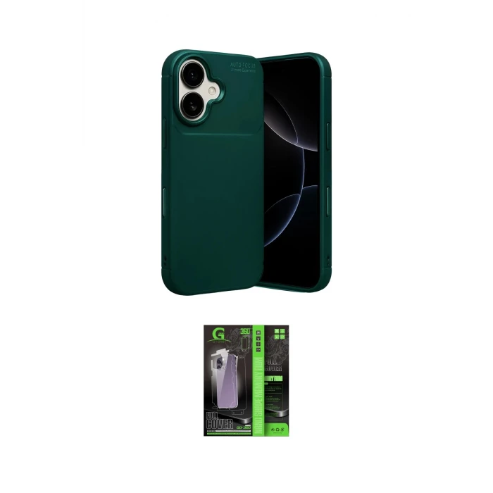 ieg™ iPhone 17 Kılıf Eksen Form Prime - Şeffaf 360 Full Body Arka Koruyucu