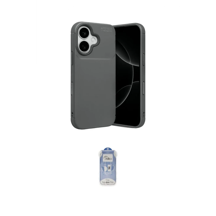 ieg™ iPhone 17 Kılıf Eksen Form Prime - Siyah Joko Magic 5D Cam