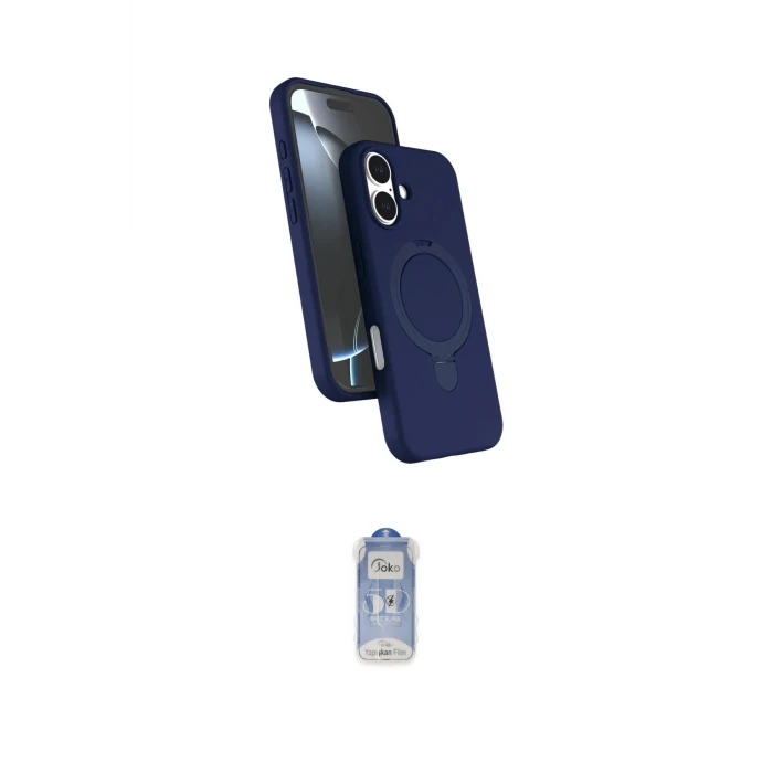 ieg™ iPhone 17 Kılıf İz Işık Koleksiyonu - Siyah Joko Magic 5D Cam