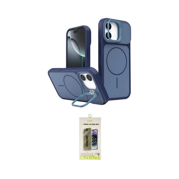 ieg™ iPhone 17 Kılıf İz Modern Prime - Siyah Joko Magic 5D Hayalet Cam