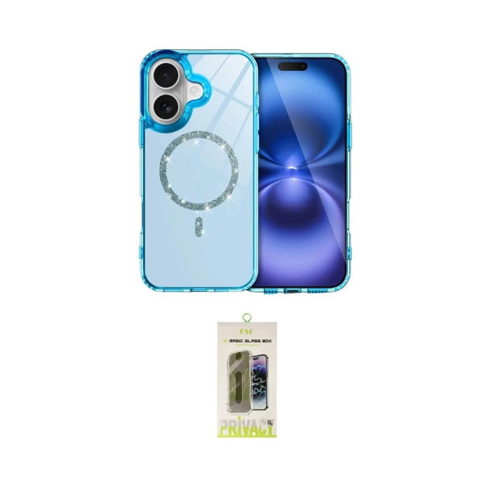 ieg™ iPhone 17 Kılıf Kıvılcım Form Prime - Siyah Joko Magic 5D Hayalet Cam