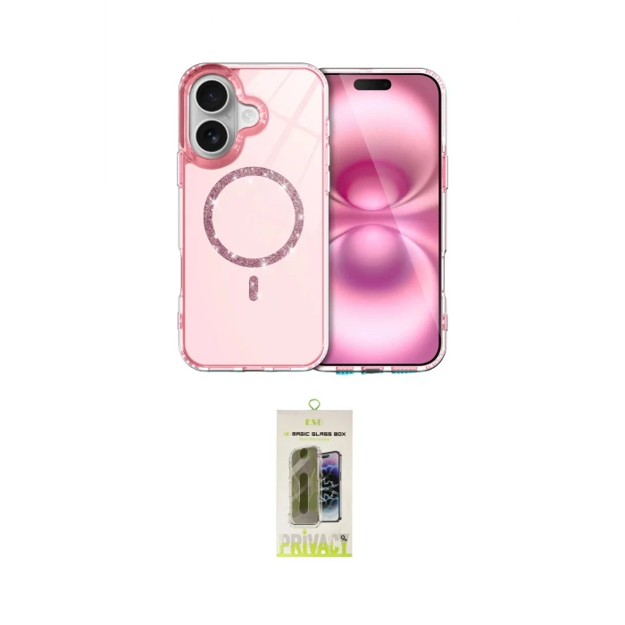 ieg™ iPhone 17 Kılıf Kıvılcım Form Prime - Siyah Joko Magic 5D Hayalet Cam