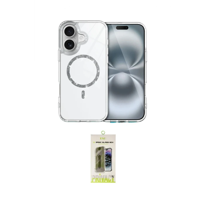 ieg™ iPhone 17 Kılıf Kıvılcım Form Prime - Siyah Joko Magic 5D Hayalet Cam