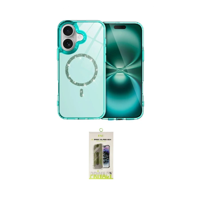 ieg™ iPhone 17 Kılıf Kıvılcım Form Prime - Siyah Joko Magic 5D Hayalet Cam
