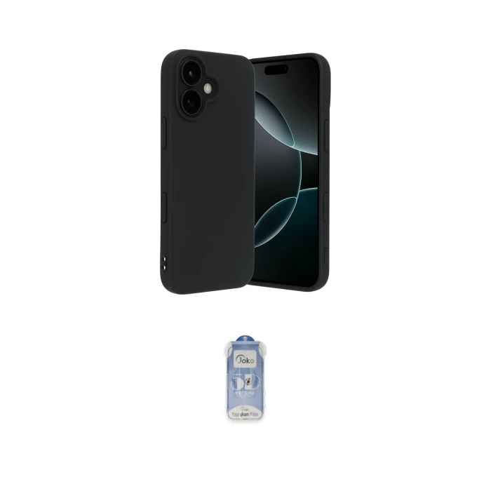 ieg™ iPhone 17 Kılıf Kozmos Yansıma Özel Seri - Siyah Joko Magic 5D Cam