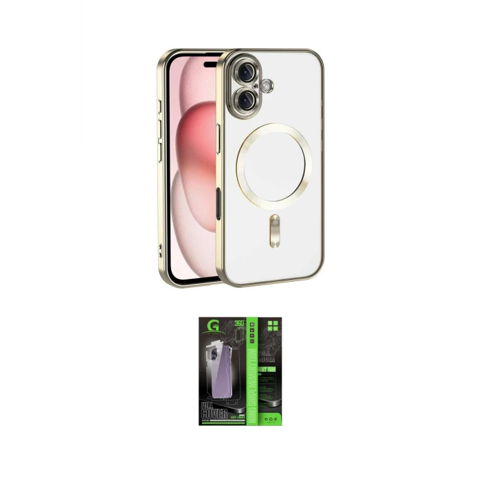 ieg™ iPhone 17 Kılıf Nova Işık Özel Seri - Şeffaf 360 Full Body Arka Koruyucu