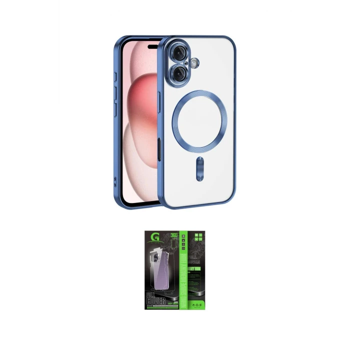 ieg™ iPhone 17 Kılıf Nova Işık Özel Seri - Şeffaf 360 Full Body Arka Koruyucu
