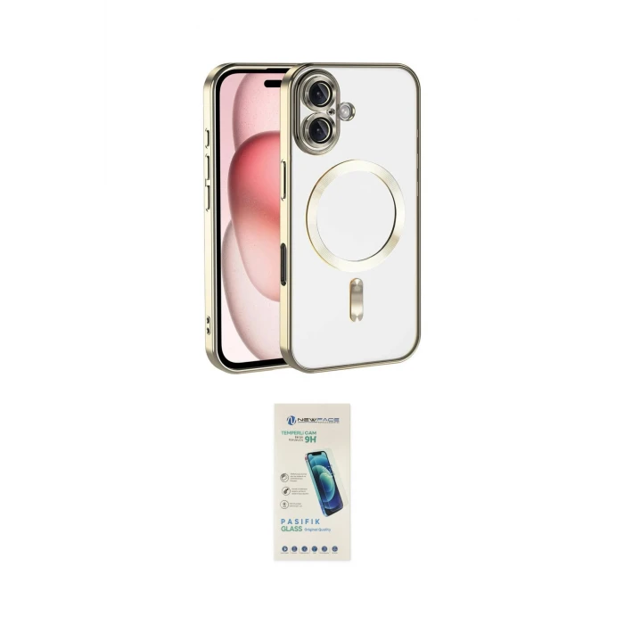 ieg™ iPhone 17 Kılıf Nova Işık Özel Seri - Şeffaf Pasifik Cam Ekran Koruyucu