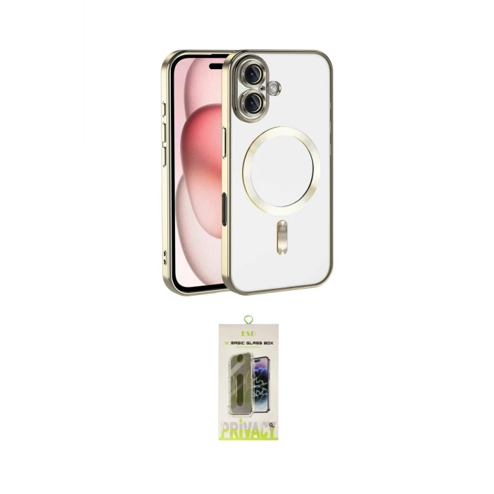 ieg™ iPhone 17 Kılıf Nova Işık Özel Seri - Siyah Joko Magic 5D Hayalet Cam