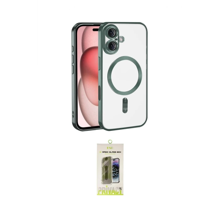 ieg™ iPhone 17 Kılıf Nova Işık Özel Seri - Siyah Joko Magic 5D Hayalet Cam