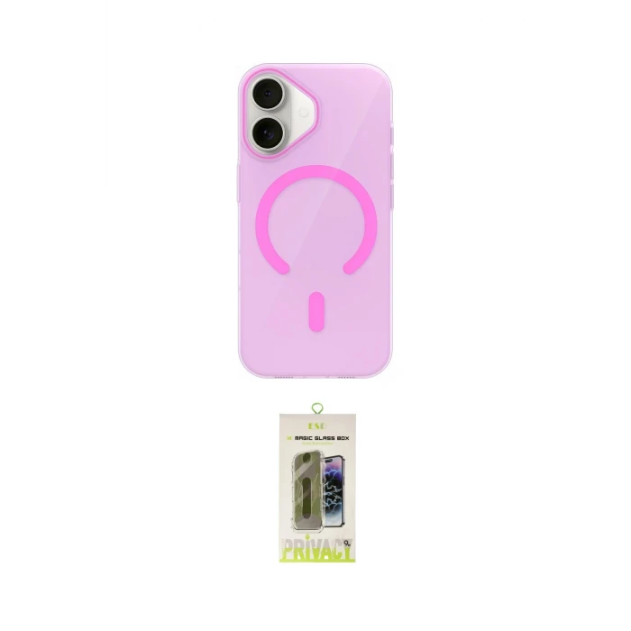 ieg™ iPhone 17 Kılıf Pusula Form Özel Seri - Siyah Joko Magic 5D Hayalet Cam
