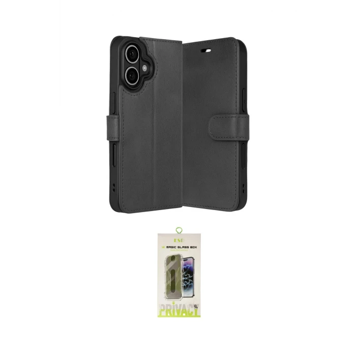 ieg™ iPhone 17 Kılıf Siluet Işık Serisi - Siyah Joko Magic 5D Hayalet Cam