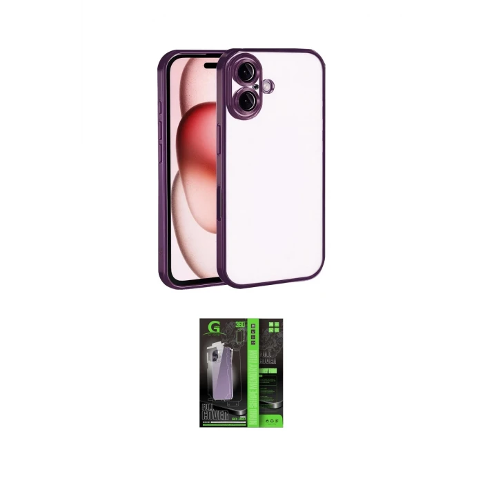 ieg™ iPhone 17 Kılıf Vadi Minimal - Şeffaf 360 Full Body Arka Koruyucu