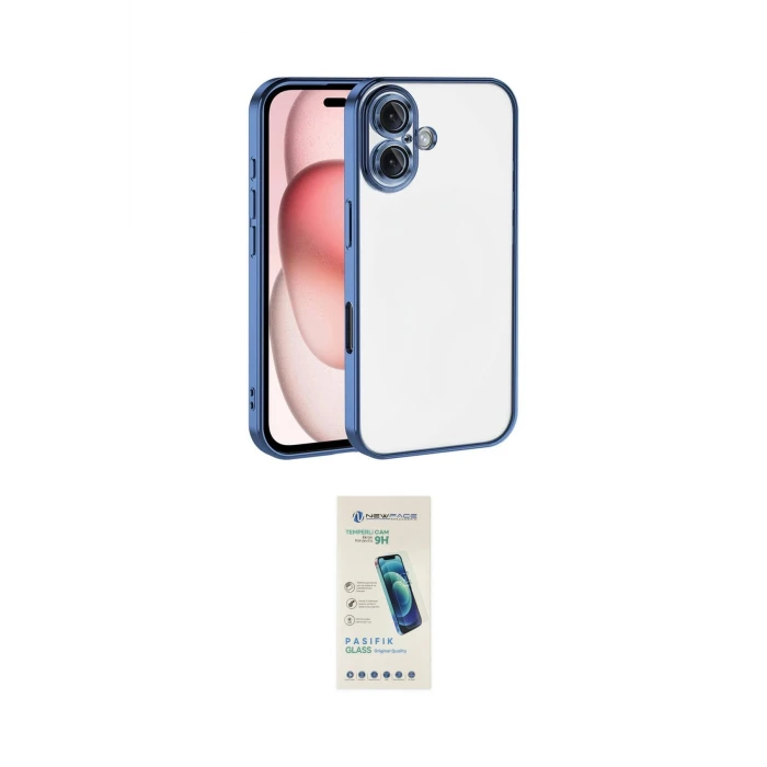 ieg™ iPhone 17 Kılıf Vadi Minimal - Şeffaf Pasifik Cam Ekran Koruyucu