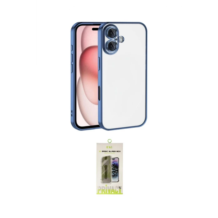 ieg™ iPhone 17 Kılıf Vadi Minimal - Siyah Joko Magic 5D Hayalet Cam