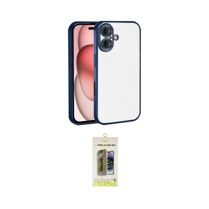 ieg™ iPhone 17 Kılıf Vadi Minimal - Siyah Joko Magic 5D Hayalet Cam