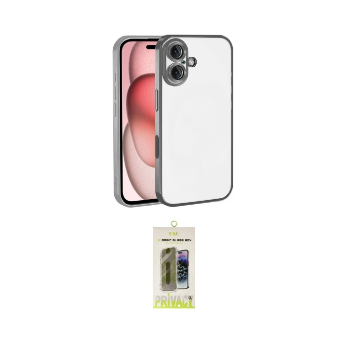 ieg™ iPhone 17 Kılıf Vadi Minimal - Siyah Joko Magic 5D Hayalet Cam