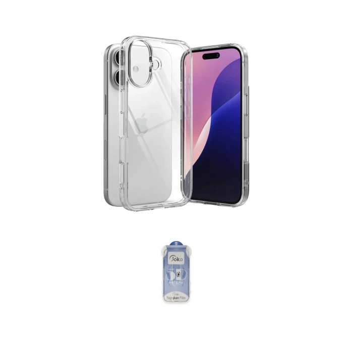 ieg™ iPhone 17 Kılıf Zirve Doku - Siyah Joko Magic 5D Cam