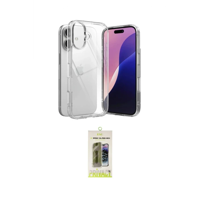 ieg™ iPhone 17 Kılıf Zirve Doku - Siyah Joko Magic 5D Hayalet Cam
