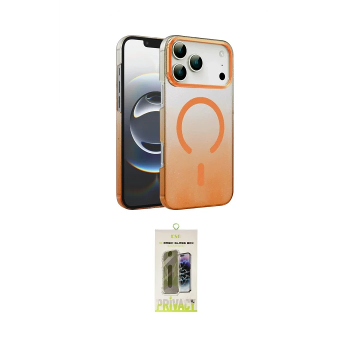 ieg™ iPhone 17 Pro Kılıf Ahenk Doku Özel Seri - Siyah Joko Magic 5D Hayalet Cam